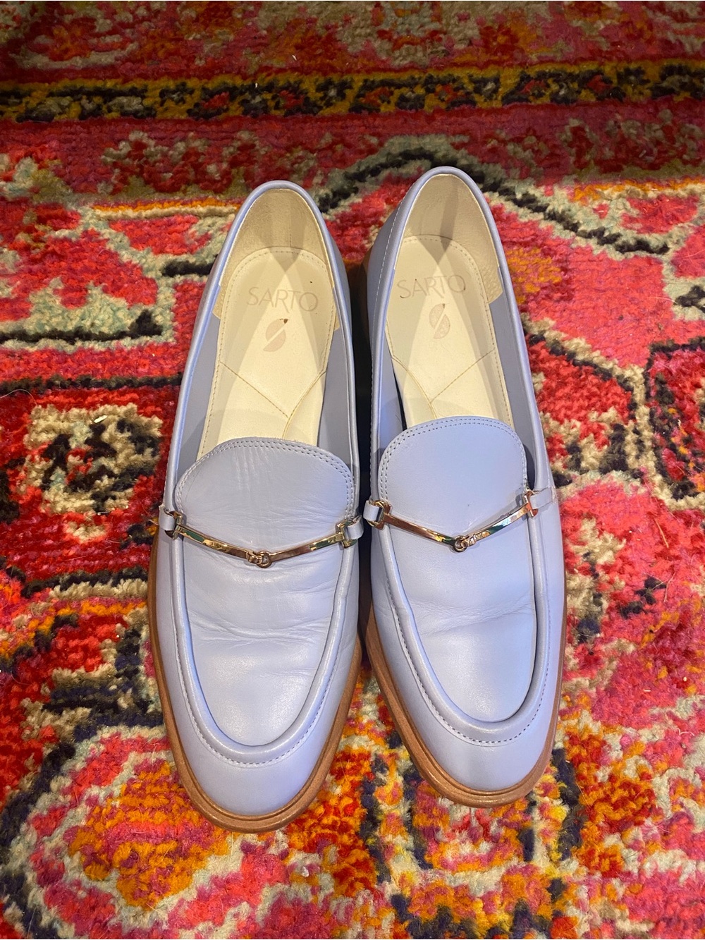 Sarto Men’s Periwinkle/Powder Blue Loafers